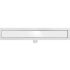 Fala Scurgere pentru dus 600 mm alb cu sticla inox