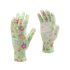 Flo Manusi de gradinarit cu model floral verde 9, acoperite cu PU.