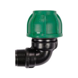 Flo Conector pentru tevi PE 90° 25 mm x 3/4" M