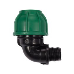 Flo Conector pentru tevi PE 90° 25 mm x 1/2" M