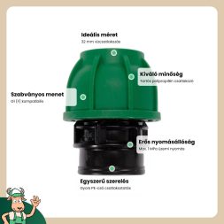 Flo Conector pentru tevi PE 32 mm x 1" F