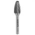 Graphite Cap de frezare cu arc ascutit 14x45 mm, carbura cu tija de 6 mm