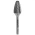 Graphite Cap de frezare cu arc ascutit 16x45 mm, carbura cu tija de 6 mm