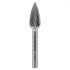 Graphite Cap de frezare cu arc ascutit 12x45 mm, carbura cu tija de 6 mm