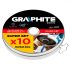 Graphite Disc de taiere 125x1x22,2 mm 10 bucati in cutie din otel inoxidabil