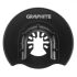 Graphite Ferastrau semicircular din pentru masina multifunctionala 87 mm, 200 dinti HSS pentru metal