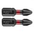 Graphite Torsion impact driver bit PH2x25 mm, 2 bucati