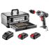 Graphite burghiu fără fir cu 109 accesorii 18V, acumulator 2x2Ah și încărcător în cutie de aluminiu