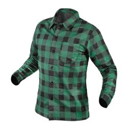Neo Working Shirt, flanela, verde-negru, XXXL