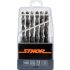 Sthor Set de burghie pentru metal 19 piese 1,0-10,0 mm HSS