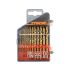 Sthor Set de burghie metalice 13 piese 1,5-6,5 mm cu tija cilindrica din titan