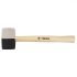Topex Ciocan de cauciuc 58 mm 450 g, alb si negru, maner din lemn