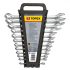 Topex Set de chei cu stea 6-22 mm, 12 piese
