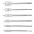 Top Tools Set de burghie plate pentru lemn 6 piese 10-25 mm suport de biti