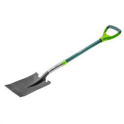 Verto Digging Spade zimtata, maner din fibra de sticla, patrata