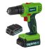 Verto burghiu fara fir 20V, 2x1,5 Ah cu acumulator si incarcator, cutie