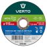Verto Disc de taiat metal 115x1,5x22 mm T40