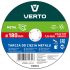 Verto Disc de taiat metal 180x1,6x22 mm T40