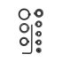 Vorel Limitator de adancime pentru burghiu 8 bucati 3-16 mm