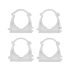 Vorel Clema de blocare, plastic 4 bucati 32 mm