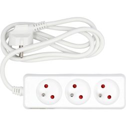 Vorel Extensie distributie cu trei cai, impamantata, fara intrerupator 1,5 m