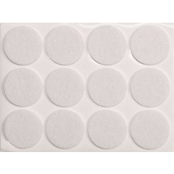 Vorel Tampon autoadeziv anti-alunecare alb simtit 28 mm 12 buc