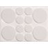 Vorel Set de saibe autoadezive anti-alunecare cu pasla alba 20/38 mm 12 bucati