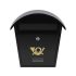 Vorel Cutie postala curbata negru 380x320x105 mm