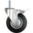Vorel Roata industriala pivotanta cu frana, stift filetat 200 mm 150 kg negru