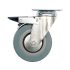 Vorel Roata industriala cu frana, rotativa, furca 125 mm 50 kg gri