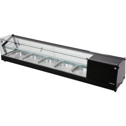 Yato Gastro Vitrina frigorifica 5x1/2GN 175x39x37cm negru