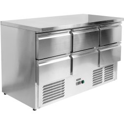 Yato Gastro Masa frigorifica cu 6 sertare 368l 136,5x70x88cm