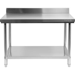 Yato Gastro Masa din otel inoxidabil cu margine spate 120x70x85cm