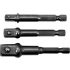 Yato Adaptor pentru mufe set din 3 piese 1/4" Hex -> 1/4", 3/8", 1/2" patrat