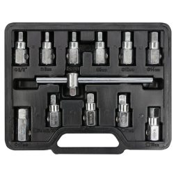 Yato Set de chei de scurgere a uleiului 12 piese 8-13 mm, 8-17 mm 3/8"