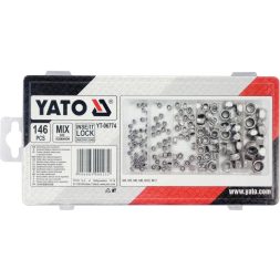 Yato Set piulite hexagonale autoblocante 146 piese M4-M12