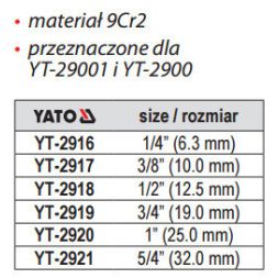 Yato Filetare teava 1/4" cap de rezerva