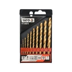 Yato Set de burghie pentru metal 10 piese 1,0-10,0 mm HSS-TiN