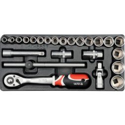 Yato Set de prize 24 piese 1/2" 10-32 mm CrV (insertie in sertar)