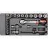 Yato Set de chei tubulare 22 piese 3/8" 6-22 mm CrV (insertie in sertar)