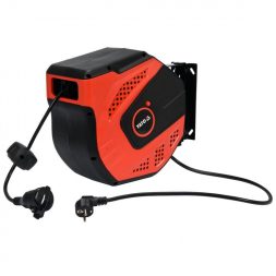 Yato Tambur de cablu automat pentru montare pe perete 20 m 3 x 1,5 mm2