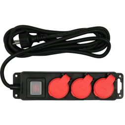 Yato Cablu prelungitor electric 3 m 3 x 1,5 mm cu comutator de distributie cu 3 poli